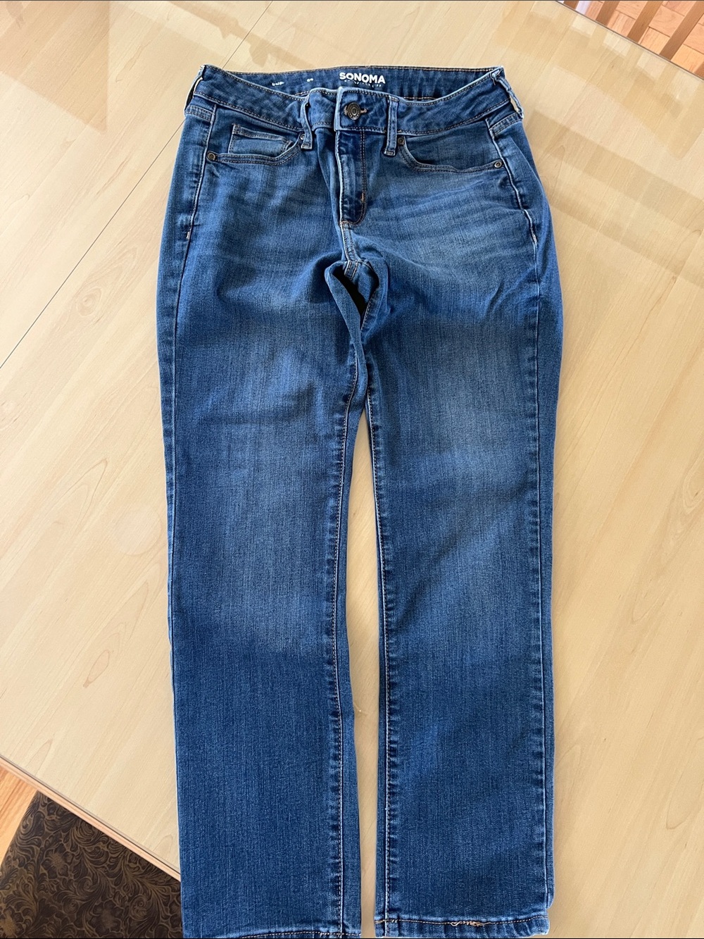 Sonoma Dark Blue Straight Leg Jeans